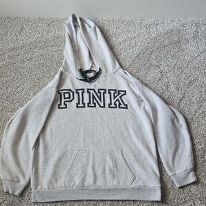 Victoria's Secret PINK Gray Hoodie Size Medium Great Condtion